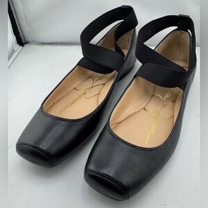 Jessica Simpson Black Flats with Elastic Straps